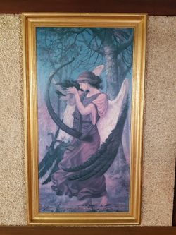 Angel With Harp By Sims