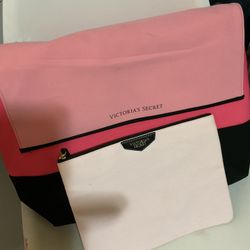 Victoria’s Secret Pink And Black Insulated large Neoprene Beach Bag 