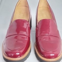 NATURALIZER DARRY LUG SOLE LOAFER 9M DEEP RED