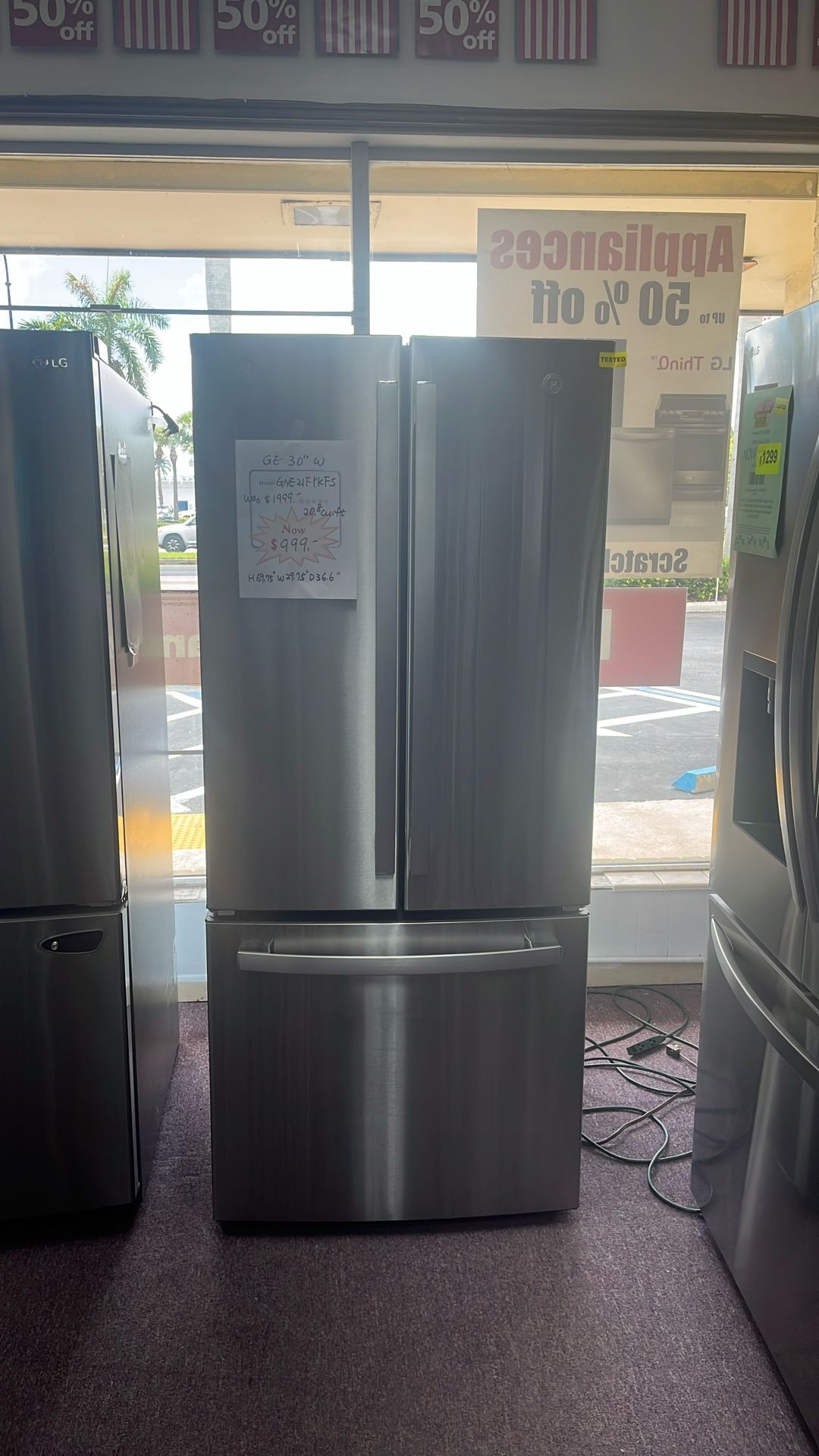 Refrigerator 30” In Stainless Steel New Open Box