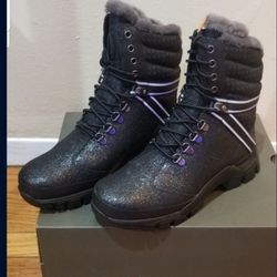BRAND NEW TIMBERLAND BLACK GLITTER WOMENS ❄WINTER / SNOW BOOT❄ SIZE 8 1/2