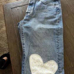 Levi Strauss 501 150 Year Heart Patch Jeans 