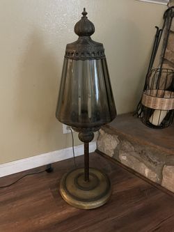 Vintage Regency Three Candle Globe Floor Lamp