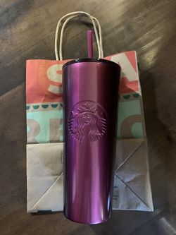 Wine colored Starbucks tumbler