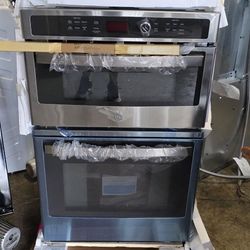 NEW GE 27 INCHES BUILT IN MICROWAVE OVEN COMBO STAINLESS STEEL 