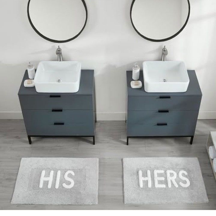 His and her marriage couple rug decorations