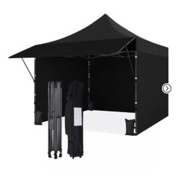 10x10 Pop Up Canopy Heavy Duty Party Tent with Removable Awning and Sidewalls,Easy Up Outdoor Wedding Commercial Canopy,Gazebo All Season Windproof&Wa