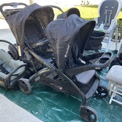 Double Stroller, Bassinet, Rocking Chair