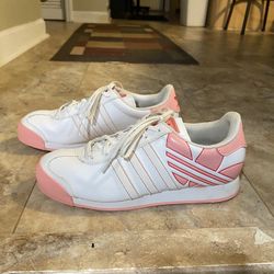 Women’s Pink/white Adidas Tennis Shoes, Size- US 7