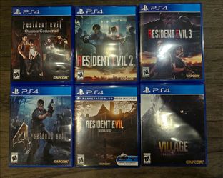 $100 for all - Playstation 4 Resident Evil Games Lot (no booklet manuals)