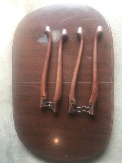 Round brown wooden table only.