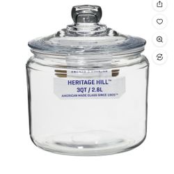 Anchor Hocking 3 qt Heritage Hill Jar With Glass Lid. 25 pcs available. New.