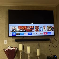 Samsung tv with a Samsung sound bar