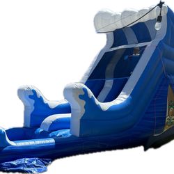 Inflatable Water slide And Blower New 