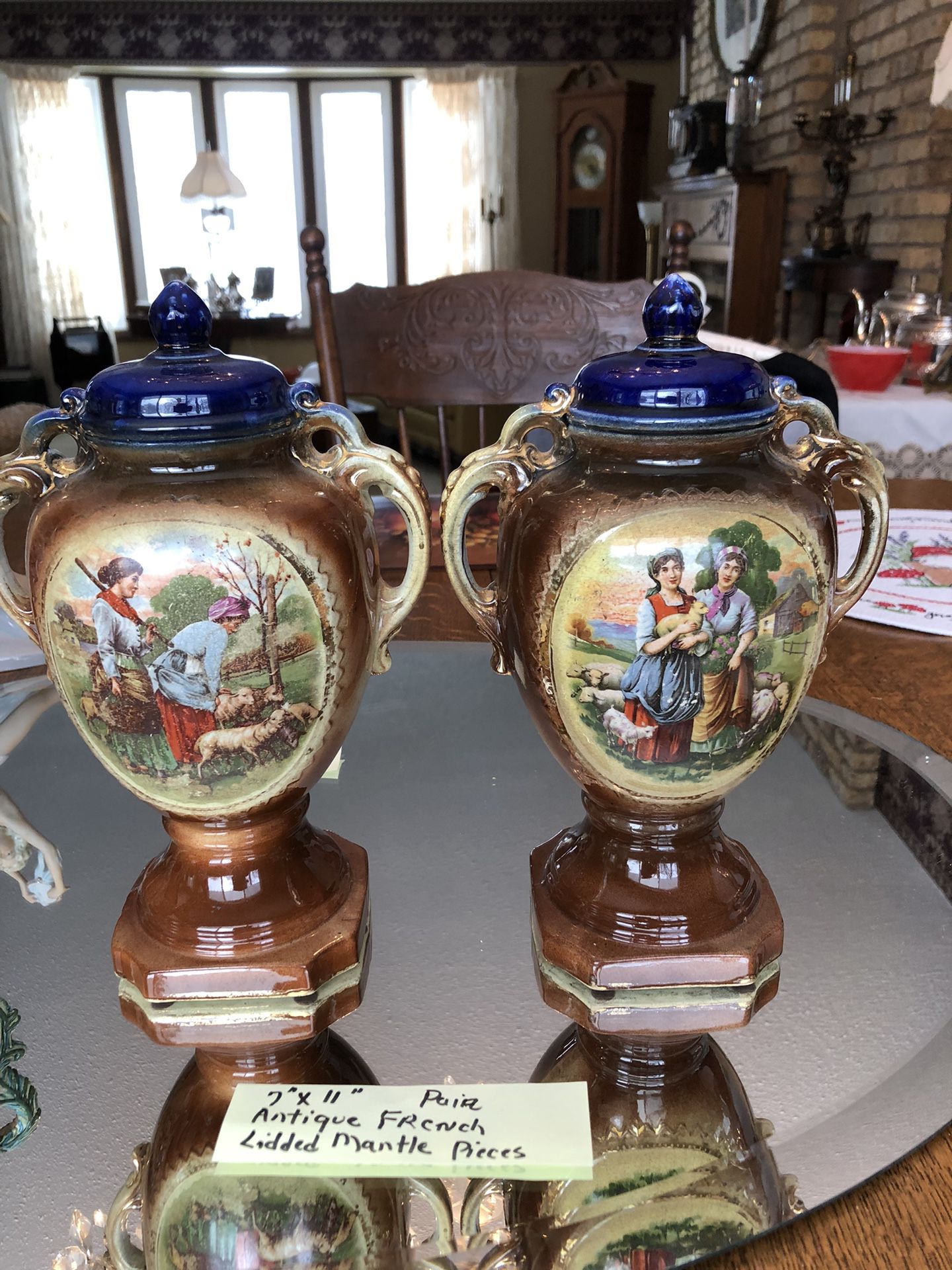 Antique Pair Of Mantel Vases/Urn England? Cash/Venmo Pickup White Bear Lake Home