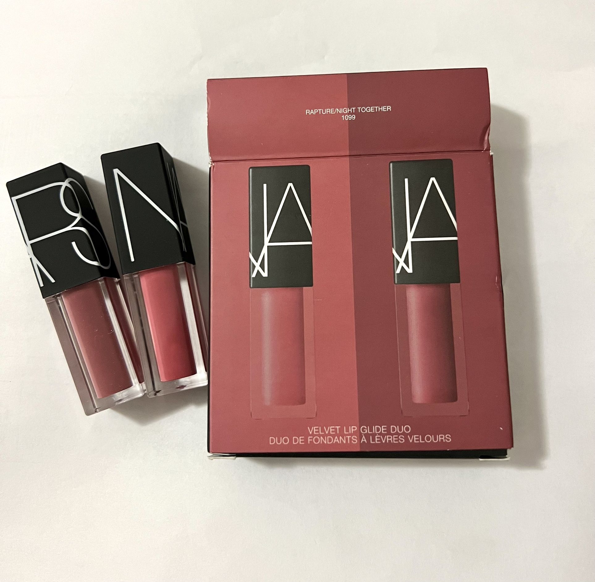Nars Velvet Lip Glide Duo Rapture / Night Together 3.4ml *2  Gloss Brand NIB