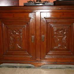 Antique cabinet hand carved