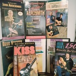 8 VHS Guitar Instructional Videos