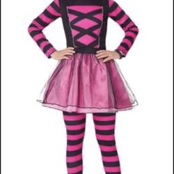 (9 -10) years old.Girls Halloween Costumes Dress Romper Bodysuit One Piece Skull Skeleton Bone Jumpsuit 