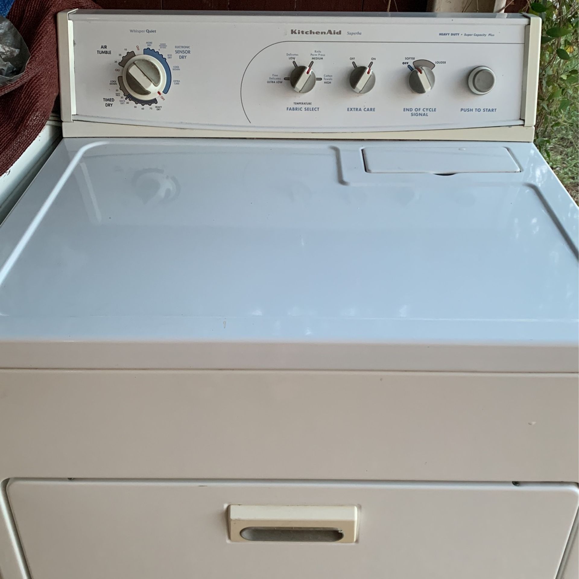 Electric Dryer Heavy Duty Super Capacity Plus KitchenAid Works Perfectly
