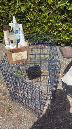 Free Dog supplies and crate