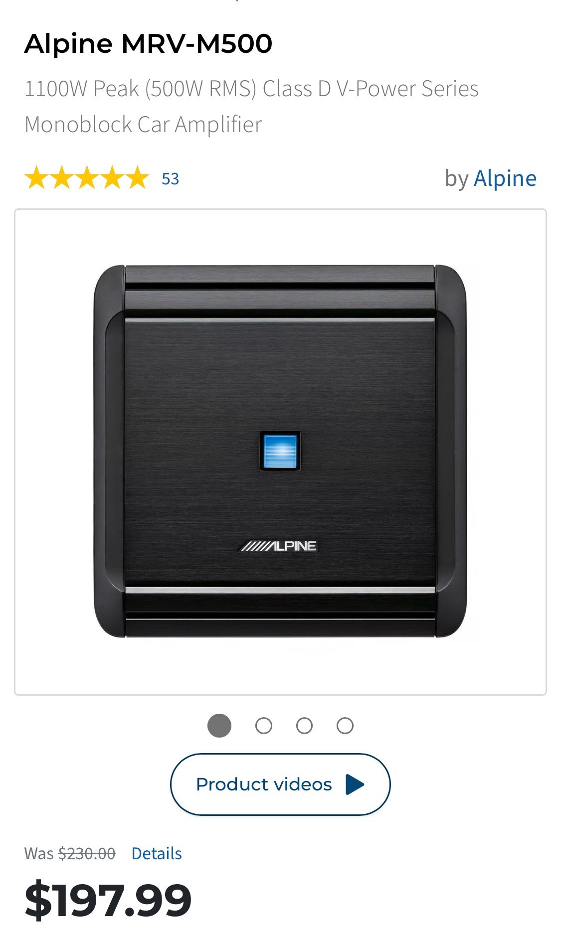 10” kicker sub With Alpine Amplifier