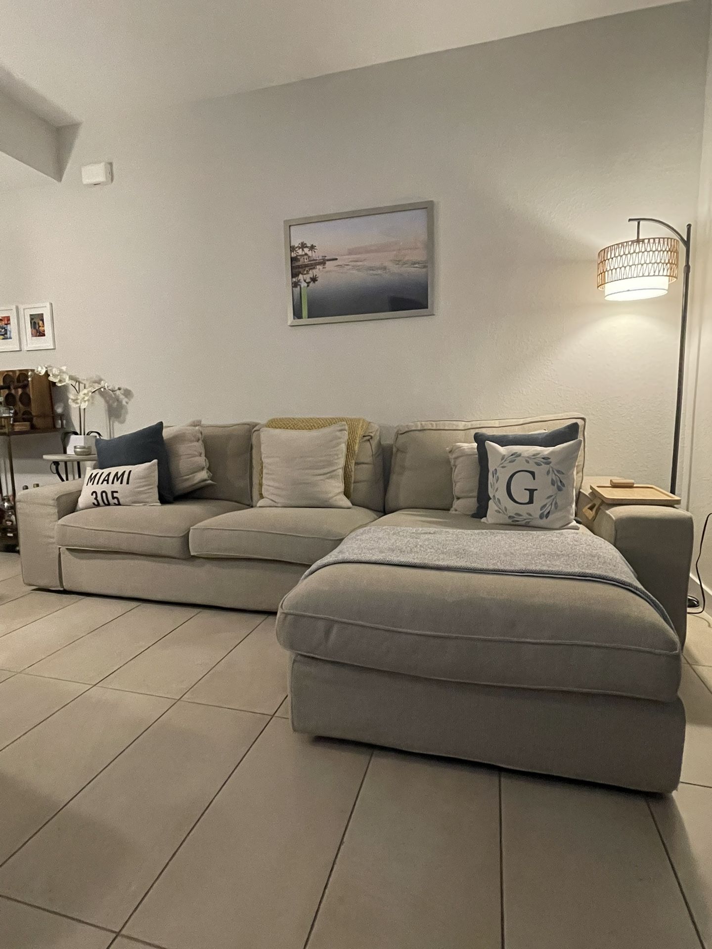 IKEA Greige Sectional Couch