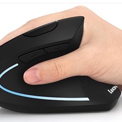 New Ergonomic Mouse, Vertical Wireless Mouse - Rechargeable 2.4GHz 