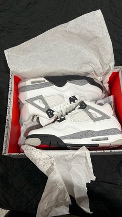 Jordan 4 white cement 6Y 2024 release