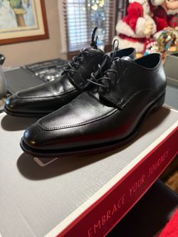 Florsheim JACOBI MOC TOE black dress shoes size 10.5 3E Wide
