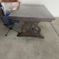 All wood dining room table