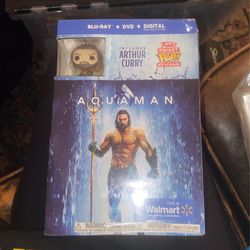 Aquaman Walmart Exclusive Funko Pop! Keychain Blu-ray + Dvd + Digital