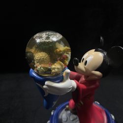 Disney Parks Sorcerer Mickey Mouse Snow Globe Where Magic Lives Collectible 6”