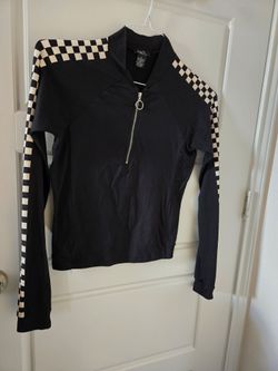 Rue21 Checkered Half-Zip Long Sleeve Top