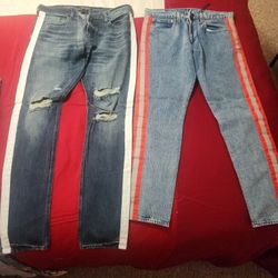 GUESS, INC, LEVI'S & SMOKE RISE JEANS ( SIZE 32 &34)