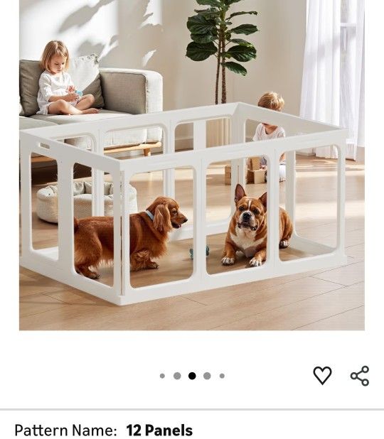12 Panel Transparent Playpen For Small Animals 