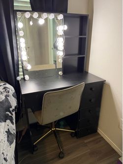 Black Makeup Vanity