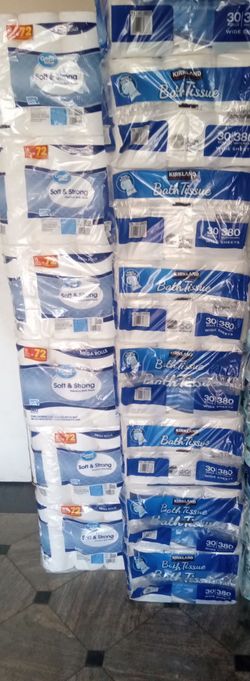 Toilet paper, 30-piece pack and 18-piece pack