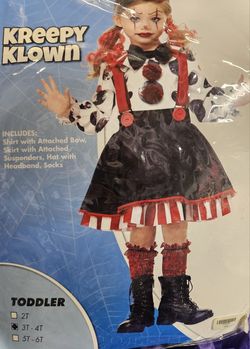 Creepy Klown Costume 3t-4t