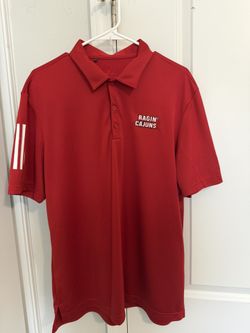 Adidas red Louisiana Ragin Cajuns polo
