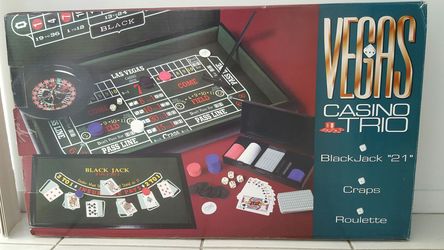 Vegas Casino Trio Blackjack "21", Craps, Roulette, brand new.