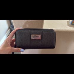 Guess Logo Zip Around Wallet 