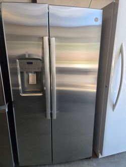 Ge side by side stainless steel fridge new