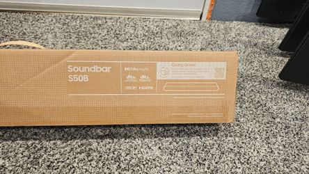 Samsung 3.0Ch Soundbar with Built-in Woofer - Gray (HW-S50B): Bluetooth & HDMI Connectivity