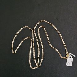 14k Gold Tri Color Necklace 20 Inch