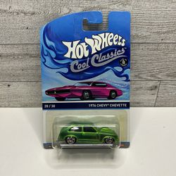 Hot Wheels Cool Classic Green ‘1976 Chevy Chevette • Die Cast Metal  • Made in Thailand Scale 1:64. Metal / Metal. Retro Slots   