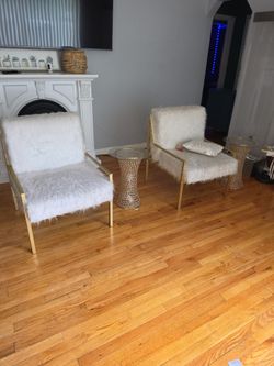 Chairs end tables with lights
