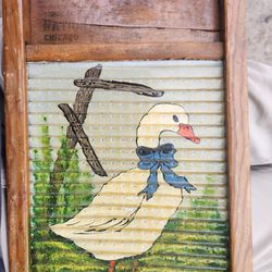 Vintage Antique Style Painting Washboard