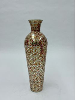 Multicolor Mosaic Glass Vase, New