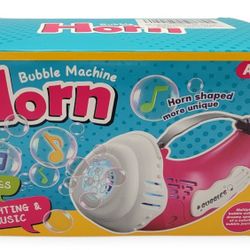 HORN Bubble Machine Lighting & Music (HOT PINK)  Rechargeable battery included